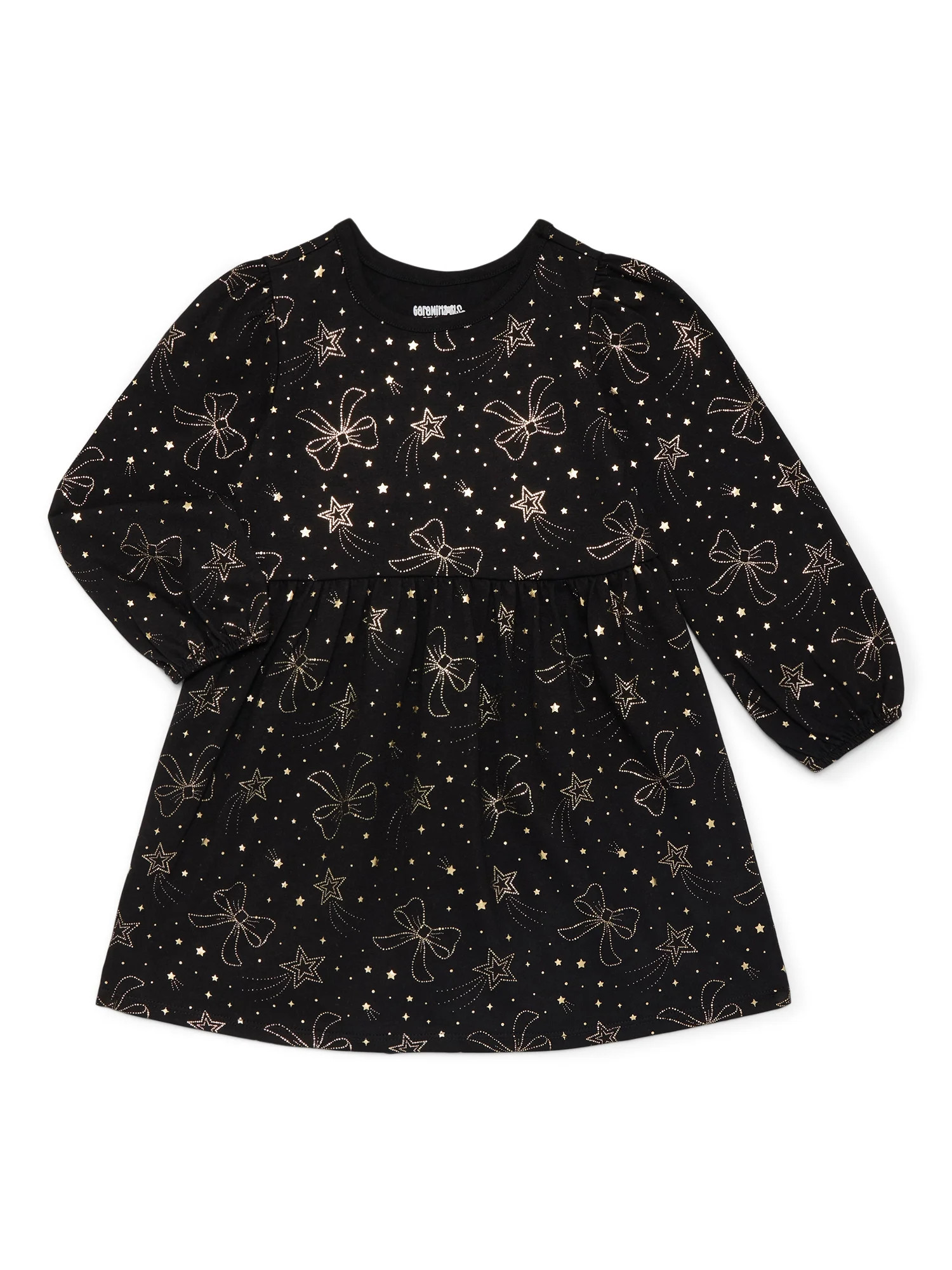 Garanimals Toddler Girl Long Sleeve Elastic Cuff Knit Dress, Sizes 12M-5T | Walmart (US)