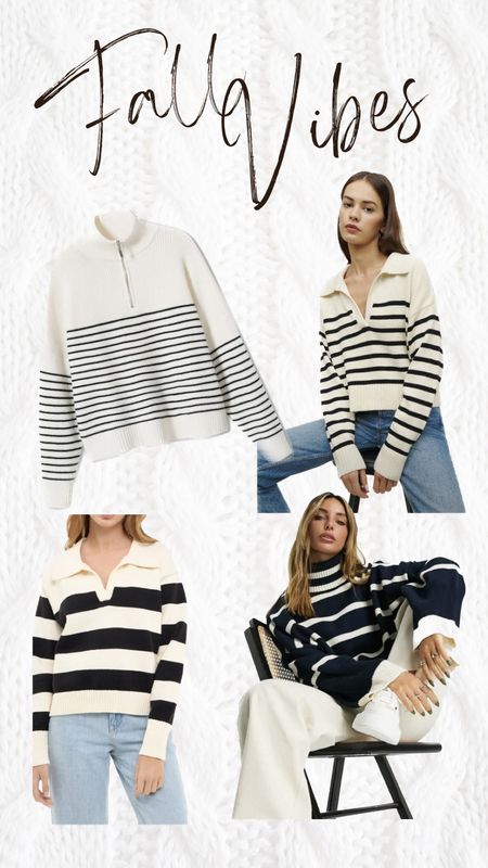 Fall vibes: striped fall sweaters 

#LTKunder100 #LTKSeasonal #LTKstyletip