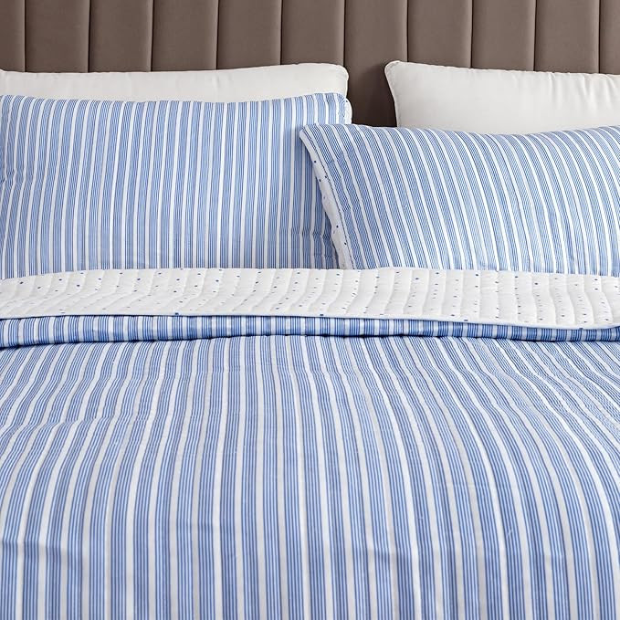 Great Bay Home 3-Piece King Reversible Lightweight Quilt Comforter with 2 Shams | All-Season, Mod... | Amazon (US)