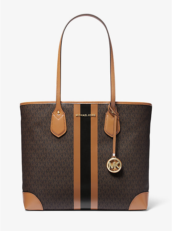 Eva Large Logo Stripe Tote Bag | Michael Kors US