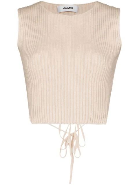 ribbed-knit crop top | Farfetch (AU)