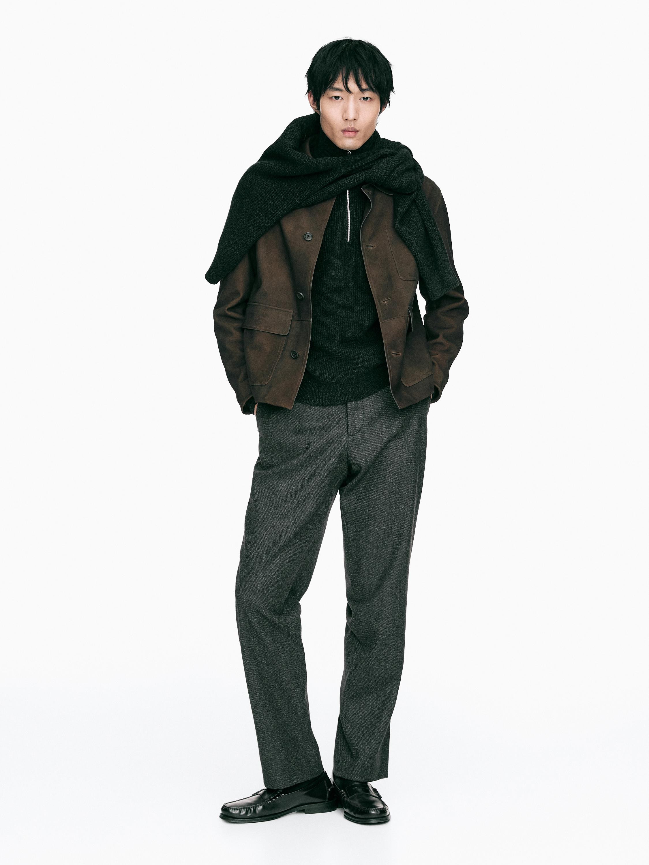 Leather loafers with penny strap | Massimo Dutti US