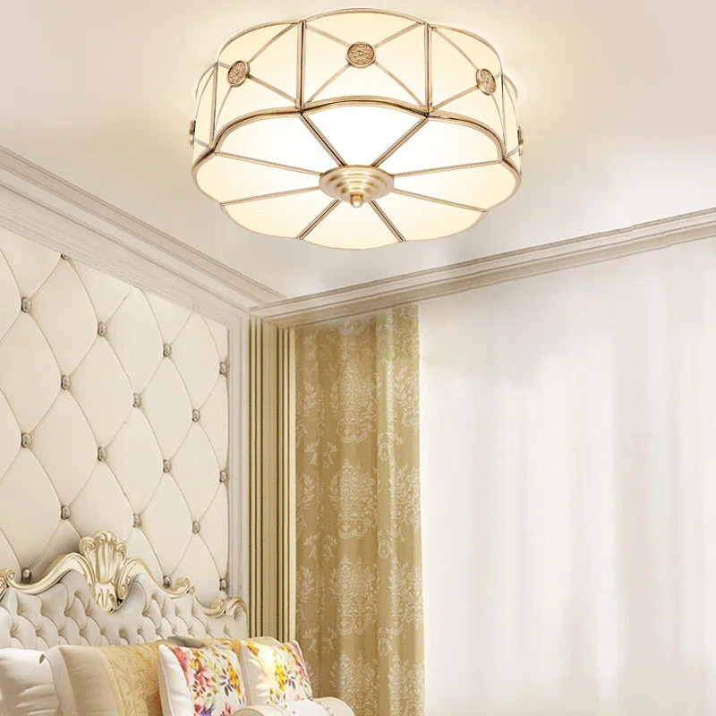 Elziabeth Glass Flush Mount | Wayfair North America