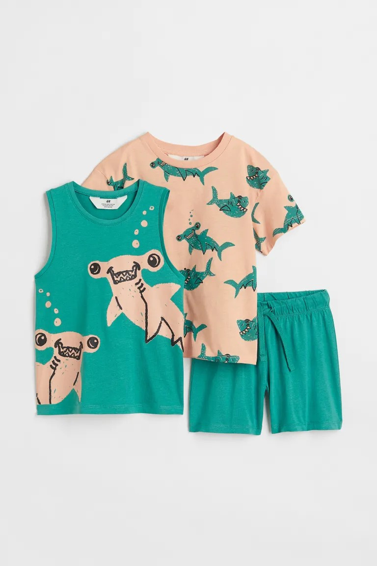 3-piece Printed Jersey Set | H&M (US + CA)