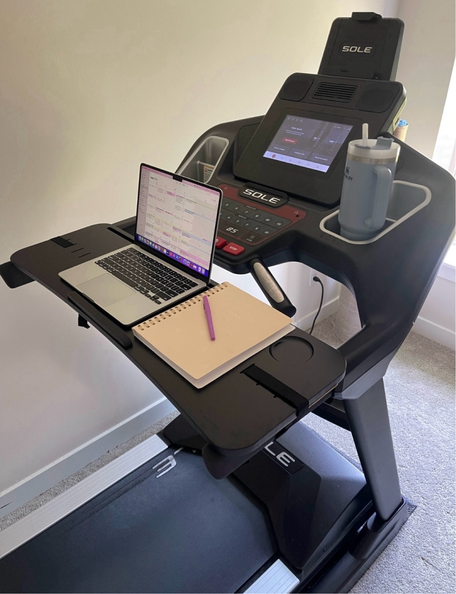 My treadmill desk is included in the Amazon Prime Day sale! Linking the treadmill we have here too. The desk does cover two buttons on the hand rails, so you have to use the main panel instead. I walk at 3.5 with zero incline and the desk works well! 

#LTKHome #LTKxPrimeDay #LTKFitness