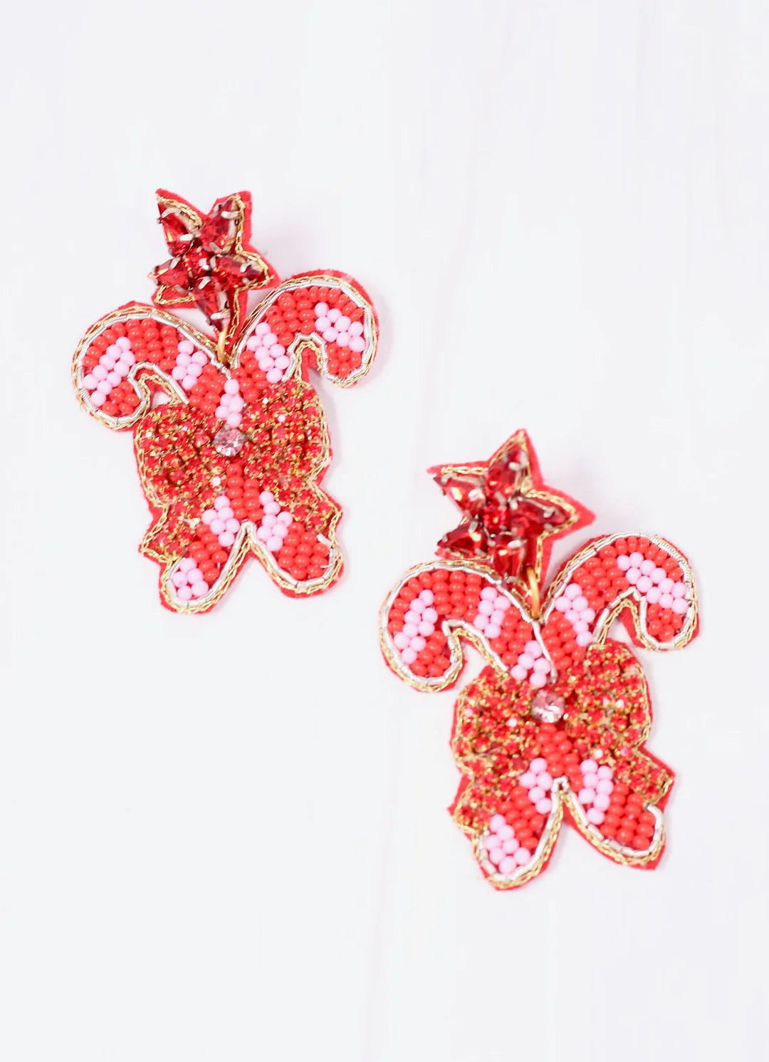 Candy Cane Forest Red Earring | Caroline Hill