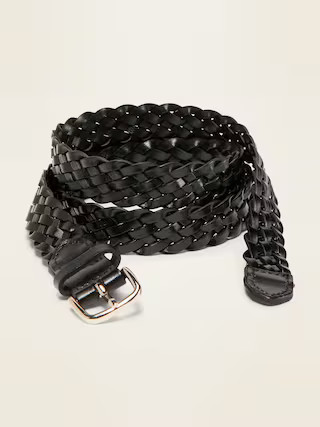 Braided Faux-Leather Belt For Women (1") | Old Navy (US)