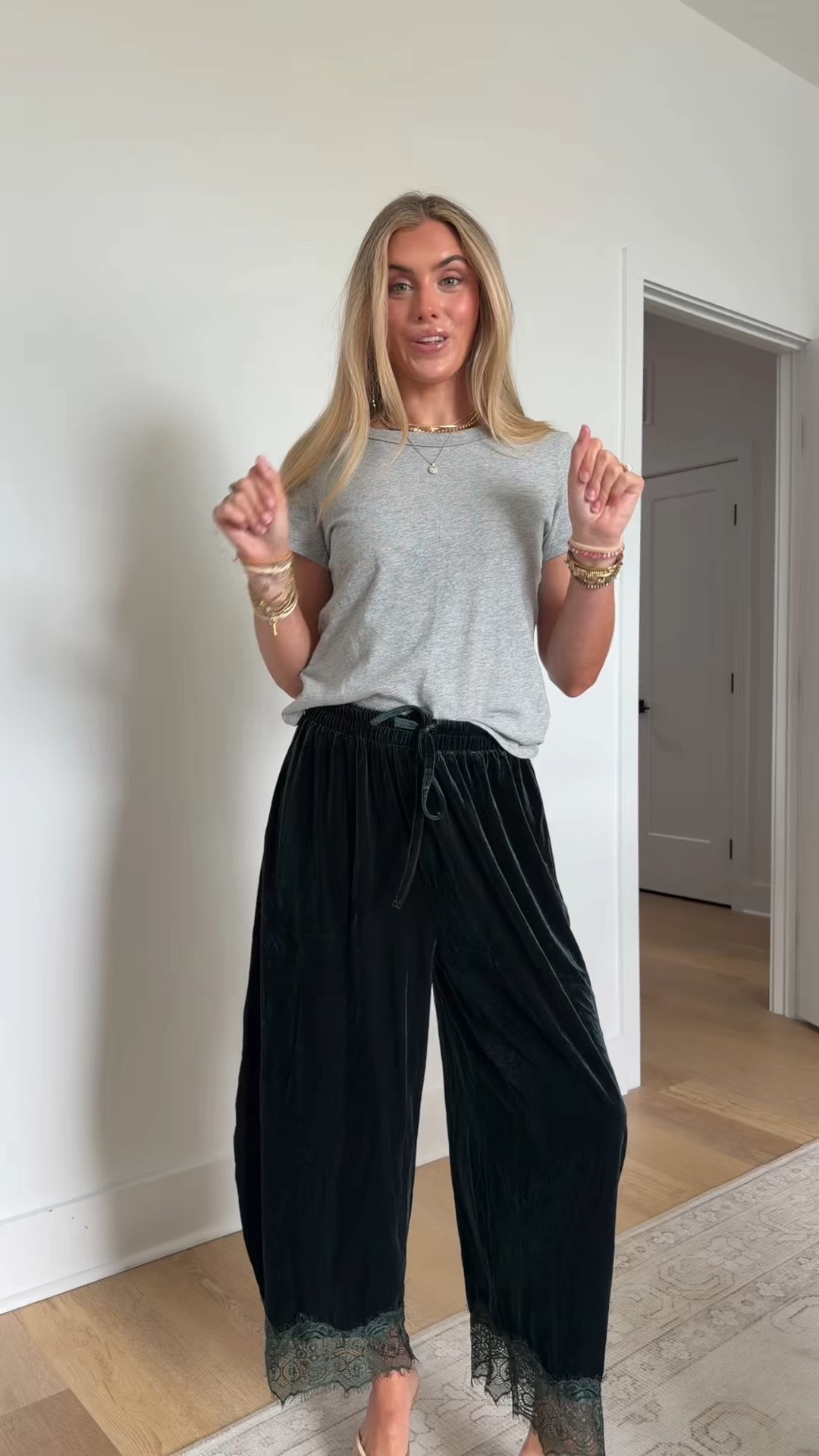 Amazon size XS Lviefent Womens Lace Hem Velvet Pants Drawstring Casual Balloon Trousers
velvet fabric, lace hem, elastic drawstring waist, side pockets, cropped wide leg, elegant casual style, daily all-match

#LTKootd #LTKSaleAlert #LTKdayinmylife