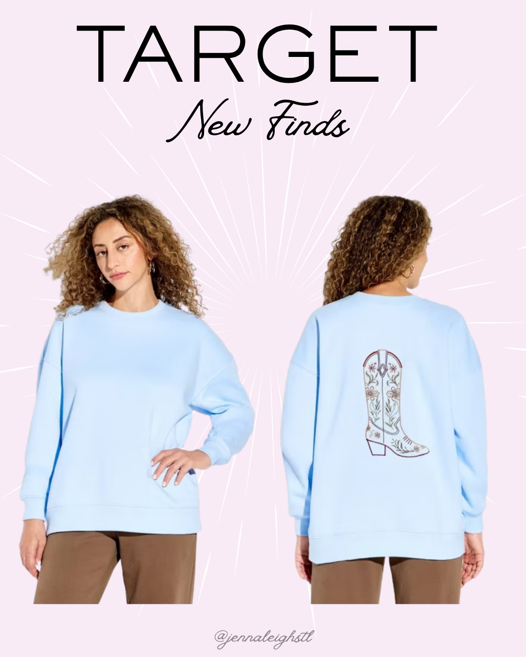 Another new Target find. The Women’s Oversized Pullover Sweatshirt from Wild Fable has the cutest back boot detail and is such a fun twist on a basic. 

 #LTKootd #LTKSeasonal #LTKMidsize
