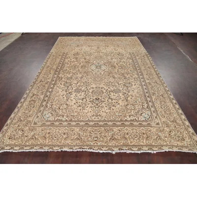 One-of-a-Kind Hand-Knotted 1970s 6'2" x 9'6" Wool Area Rug in Beige | Wayfair North America