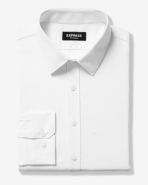 Extra Slim Solid Wrinkle-Resistant Performance Dress Shirt | Express
