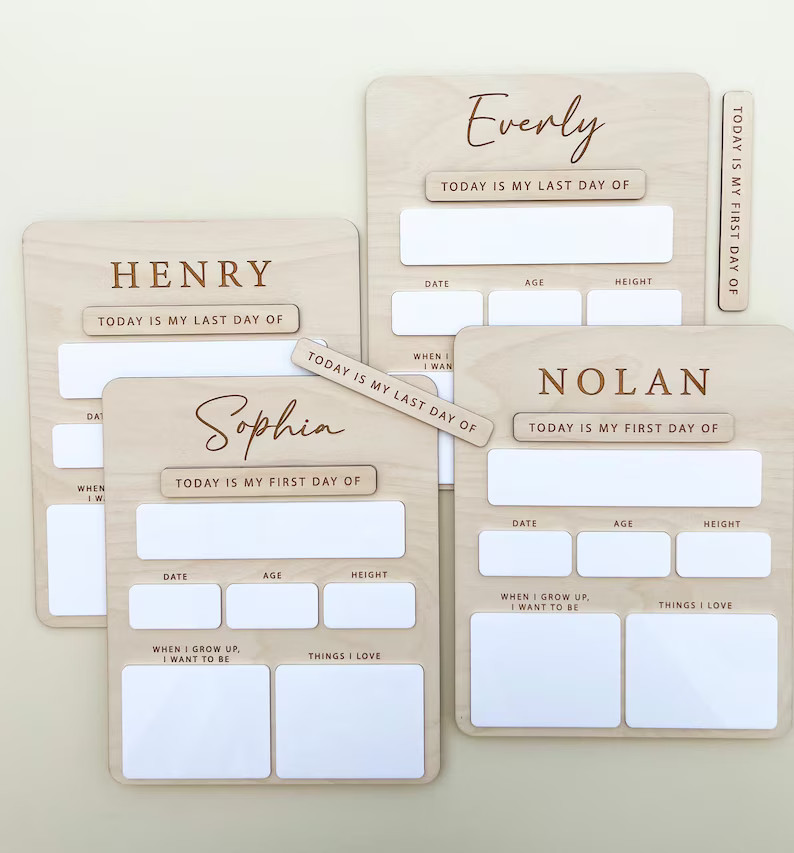 First Day of School Kindergarten Preschool Sign, Back to School Personalized Sign - Etsy | Etsy (US)