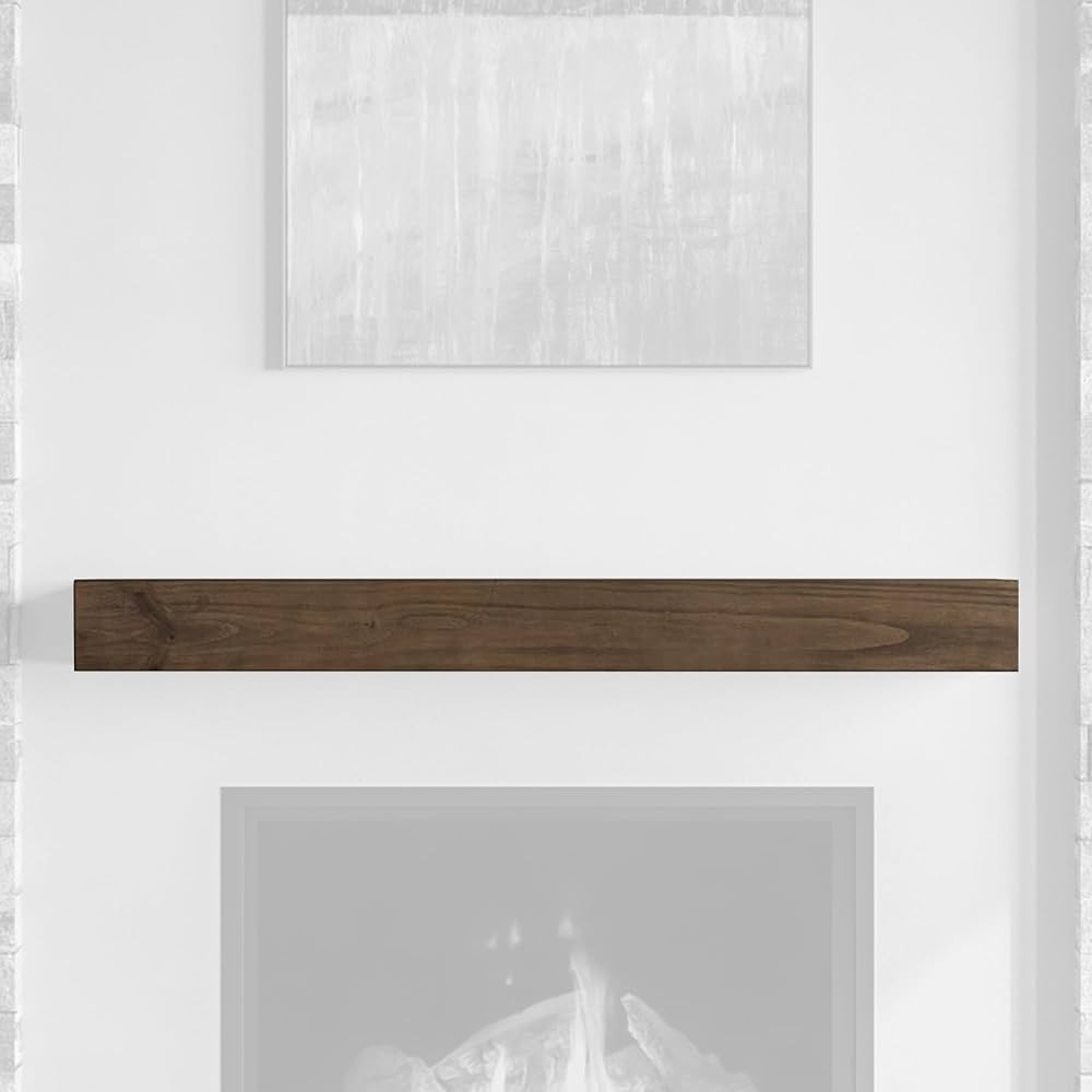 MANTELSDIRECT Dakota 60 Inch Fireplace Mantel Shelf, Box-Constructed Pine Wood Shelf with 9" Dept... | Amazon (US)