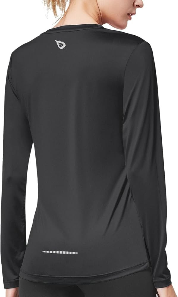 BALEAF Women's Long Sleeve Running Shirts Workout Tops Athletic Active Quick Dry Soft Lightweight | Amazon (US)