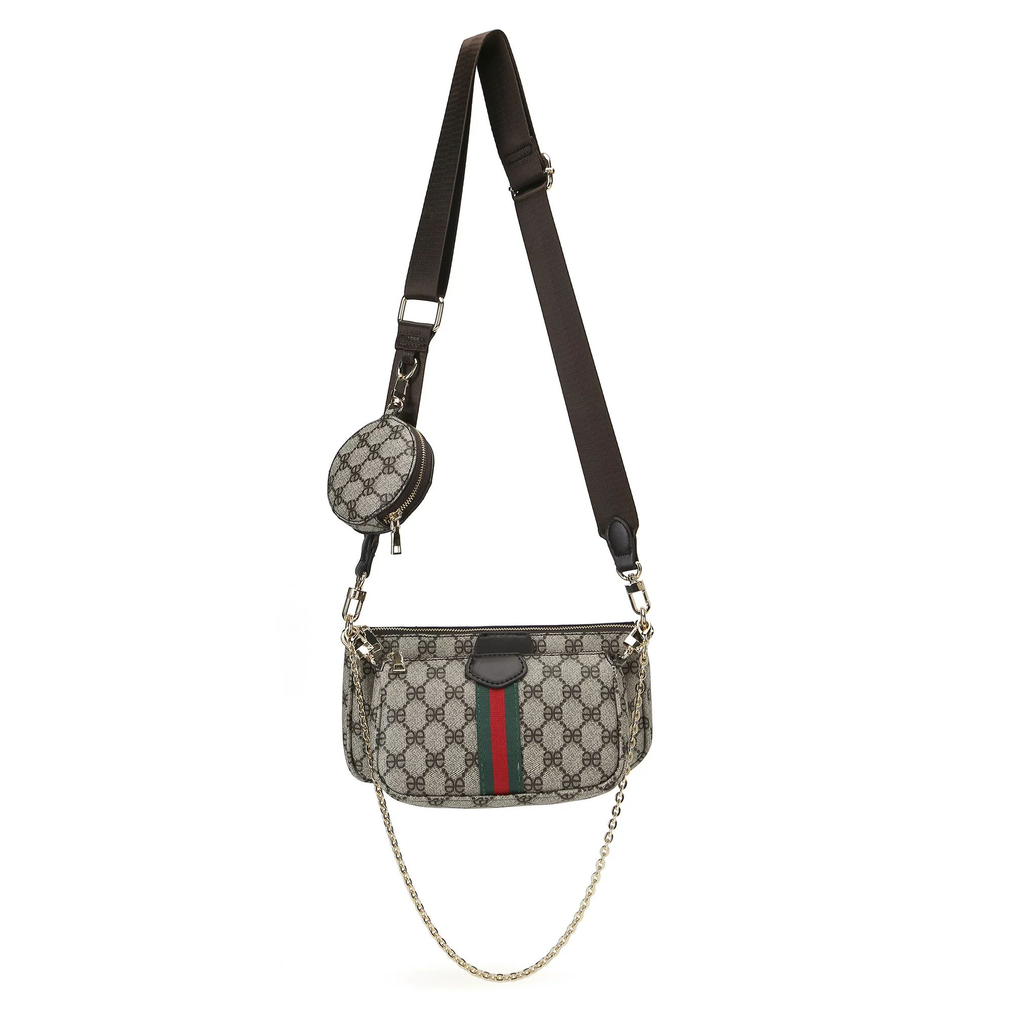 RICHPORTS Checkered Ladies Leather Shoulder Bag and Wallet Crossbody bag Ladies Handbags Casual H... | Walmart (US)