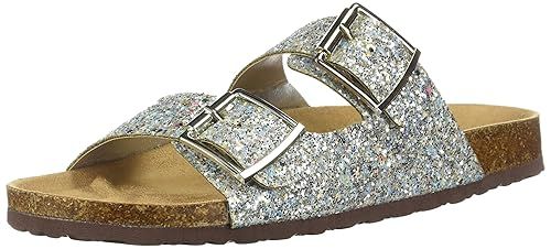 Forever Women's Sparkle Glitter Slip On Casual Sandals | Amazon (US)