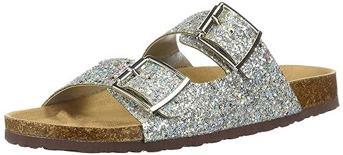 Forever Women's Sparkle Glitter Slip On Casual Sandals | Amazon (US)