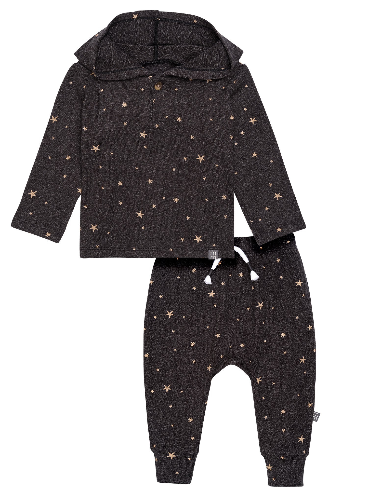 Modern Moments by Gerber Baby Boy Hooded Hacci Top and Pant Set, Sizes 0/3 Months - 24 Months | Walmart (US)