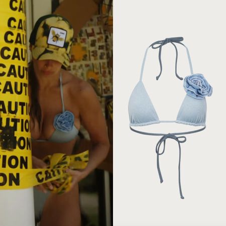Amanda Batula’s Blue Flower Bikini 