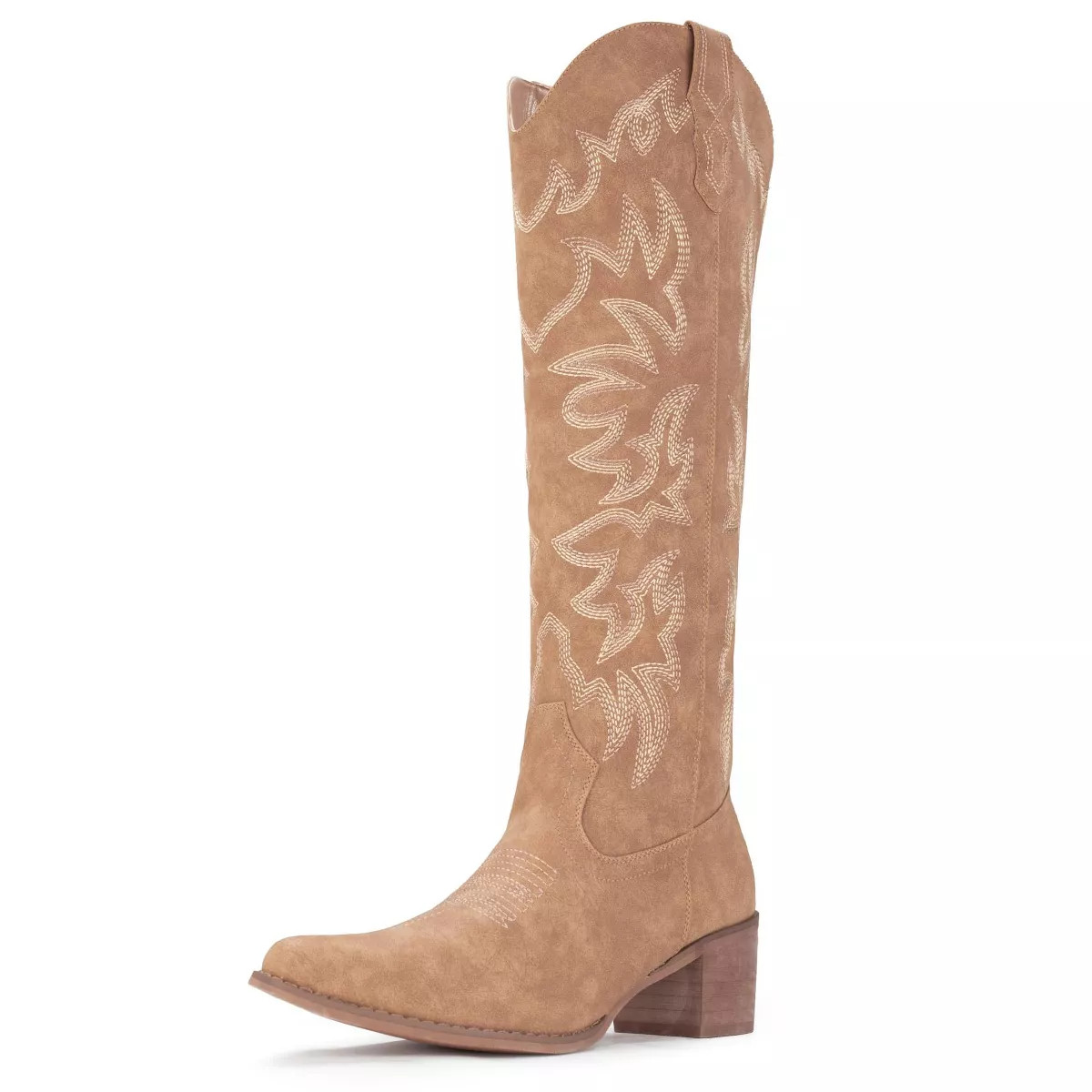 Cowboy Boots For Women Knee High Boots Side Zipper Western Boots Camel | Target