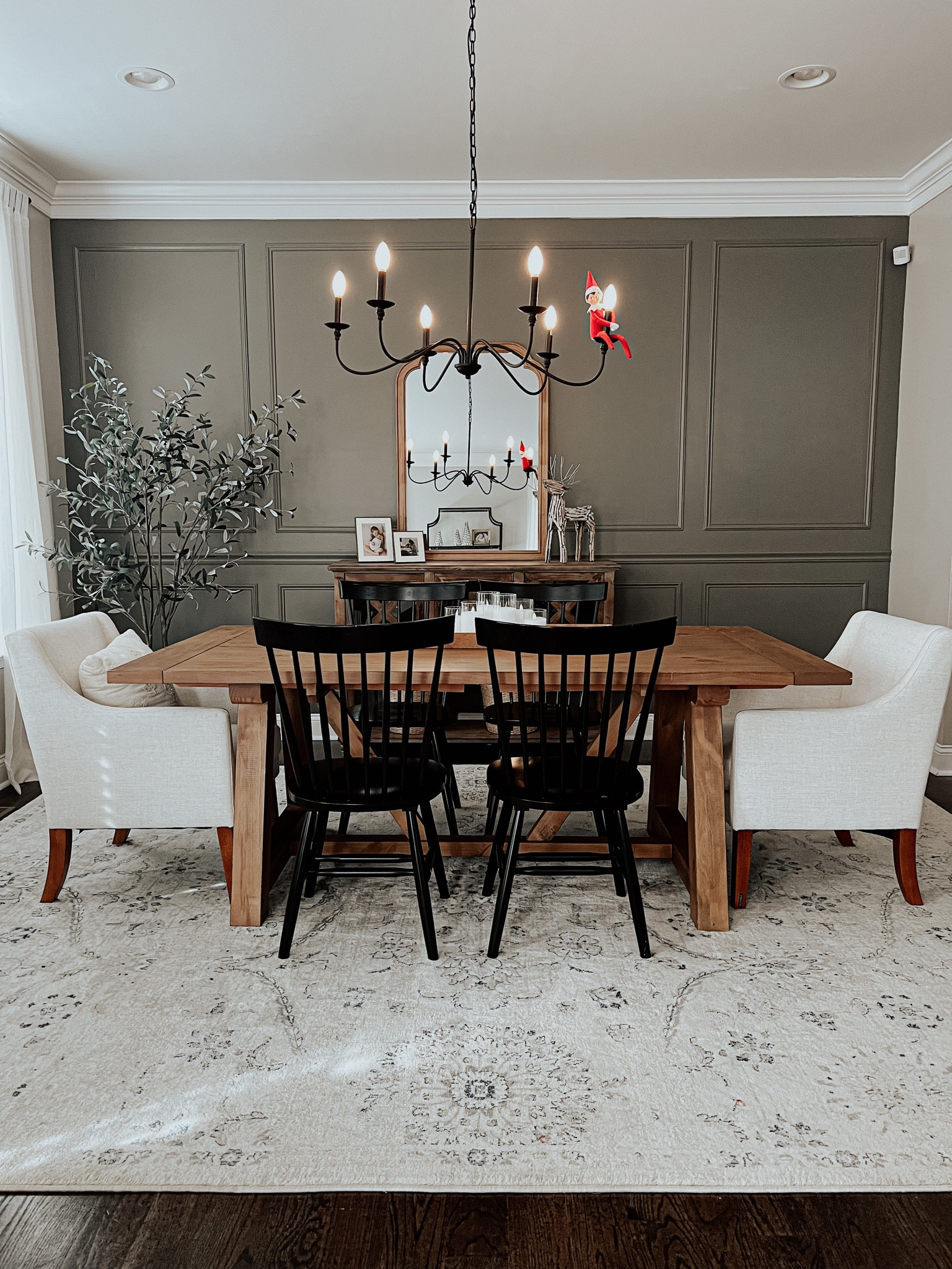 Dining room inspo, dining room table set, dining room table, dining room decor, modern organic dining room, wooden dining room table, black chair #LTKHoliday

#LTKhome 

#LTKSeasonal