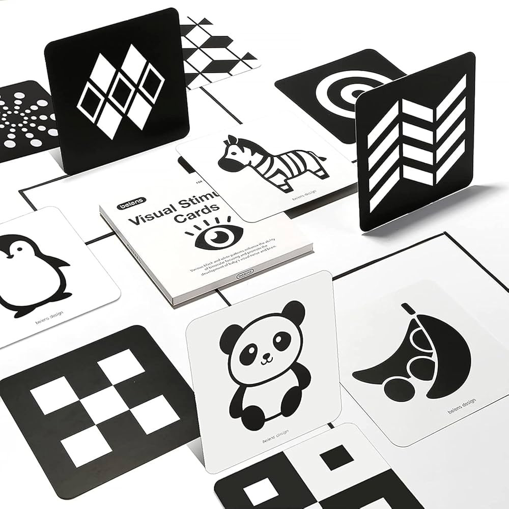 beiens High Contrast Baby Flashcards, Newborn Brain Development Toys, Visual Stimulation Learning... | Amazon (US)