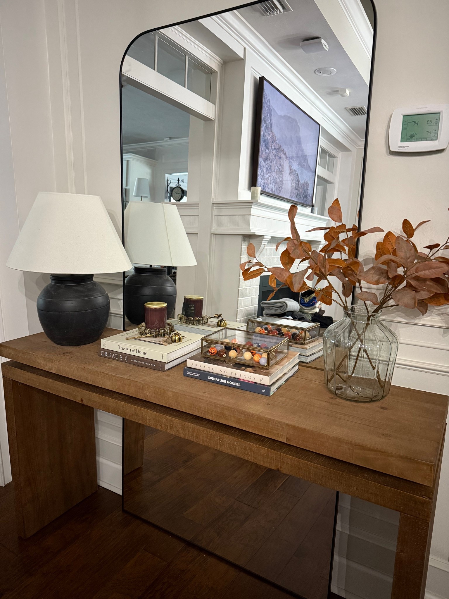 Target sale
Hearth and hand fall
Console table decor
Large black lamp
Fall stems
Oversized floor mirror
Mirror behind table
Amazon home finds 
Wayfair brown wood console table 

#LTKHalloween #LTKFallSale #LTKSeasonal