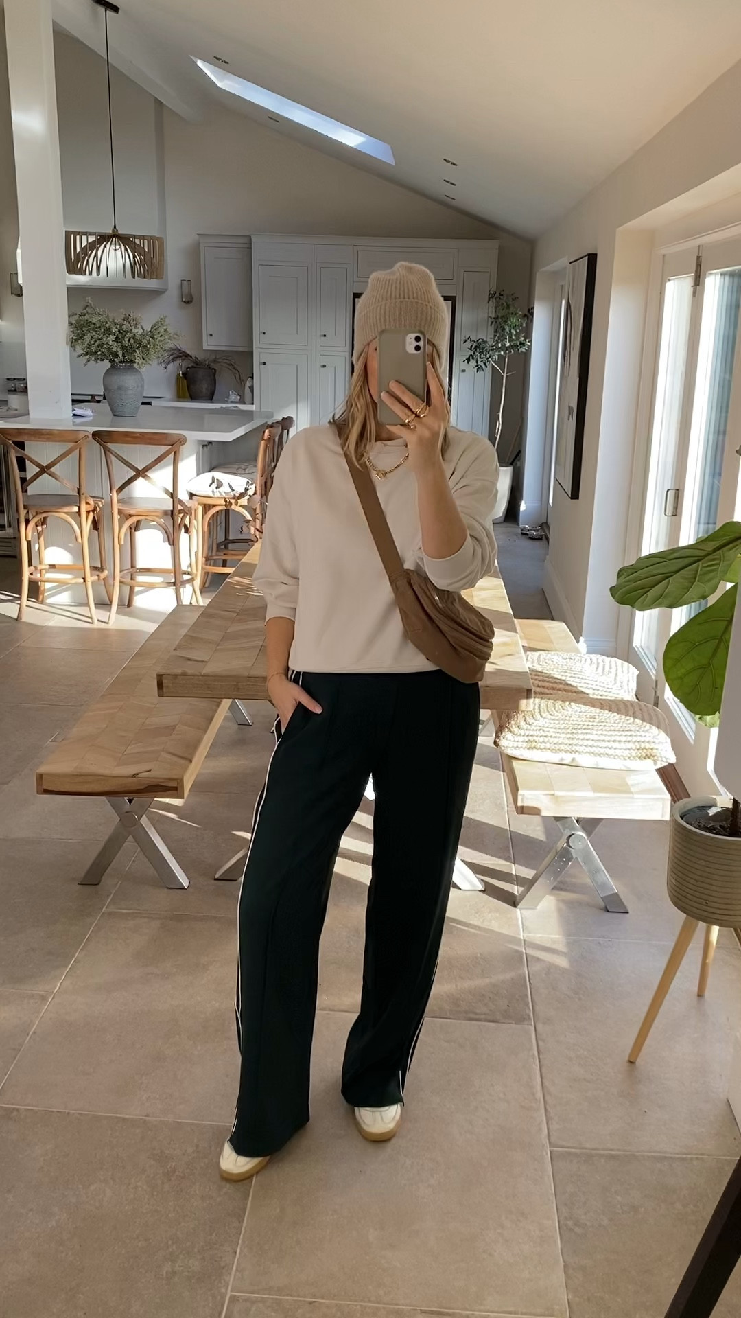 Easy elevated casual everyday outfit 
This sweatshirt is excellent quality - I’ve been buying it for years now. Wearing the medium - loose fitting. 
Teamed with these drapey elevated track pants - wearing the medium long 

#LTKautumn 

#LTKuk #LTKtravel