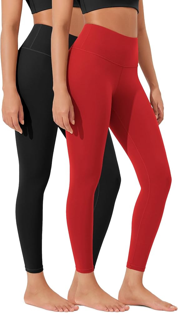 ODODOS ODLEX 2-Pack High Waist 7/8 Length Workout Leggings for Women, 25" / 28" Tummy Control Ath... | Amazon (US)