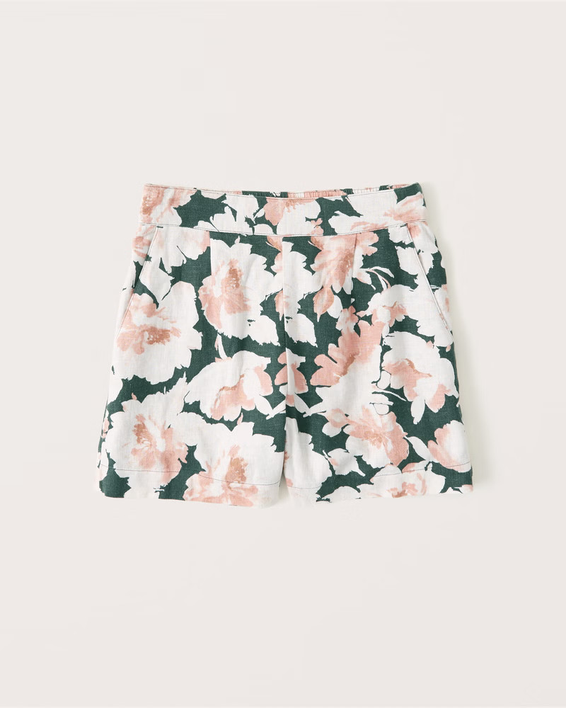 Linen-Blend Pull-On Shorts | Abercrombie & Fitch (US)