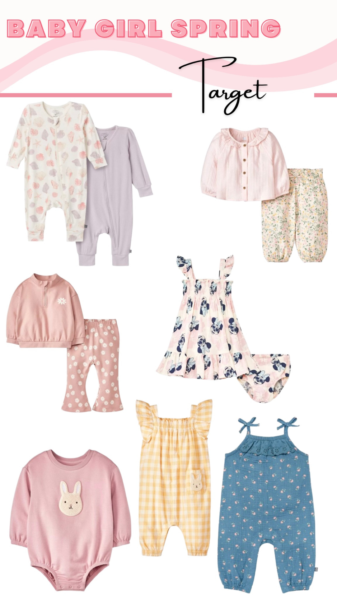 Target spring and Easter baby girl clothes! 

#LTKBaby #LTKSeasonal #LTKFindsUnder50