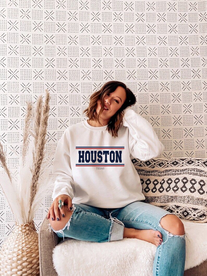 Houston Sweatshirt  Houston Crewneck  Houston Sweater  | Etsy | Etsy (US)