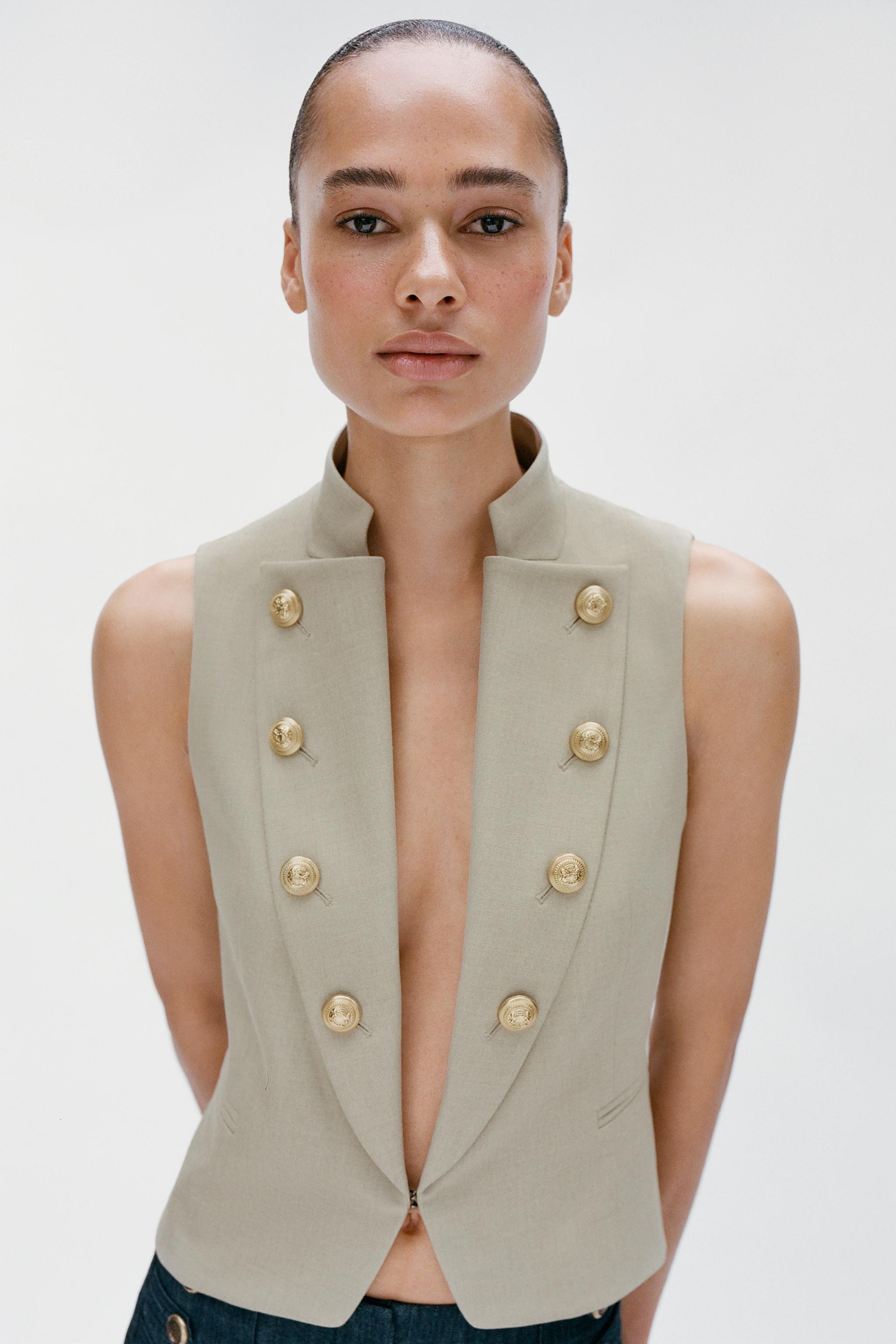 LAPEL BUTTON VEST | Zara US