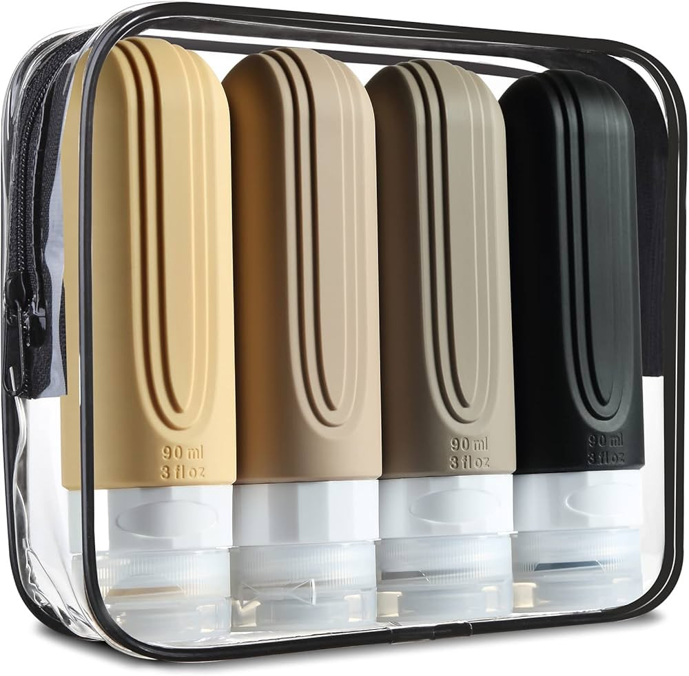 Mrsdry Travel Bottles for Toiletries, Tsa Approved 3oz Travel Size Containers BPA Free Leak Proof... | Amazon (US)