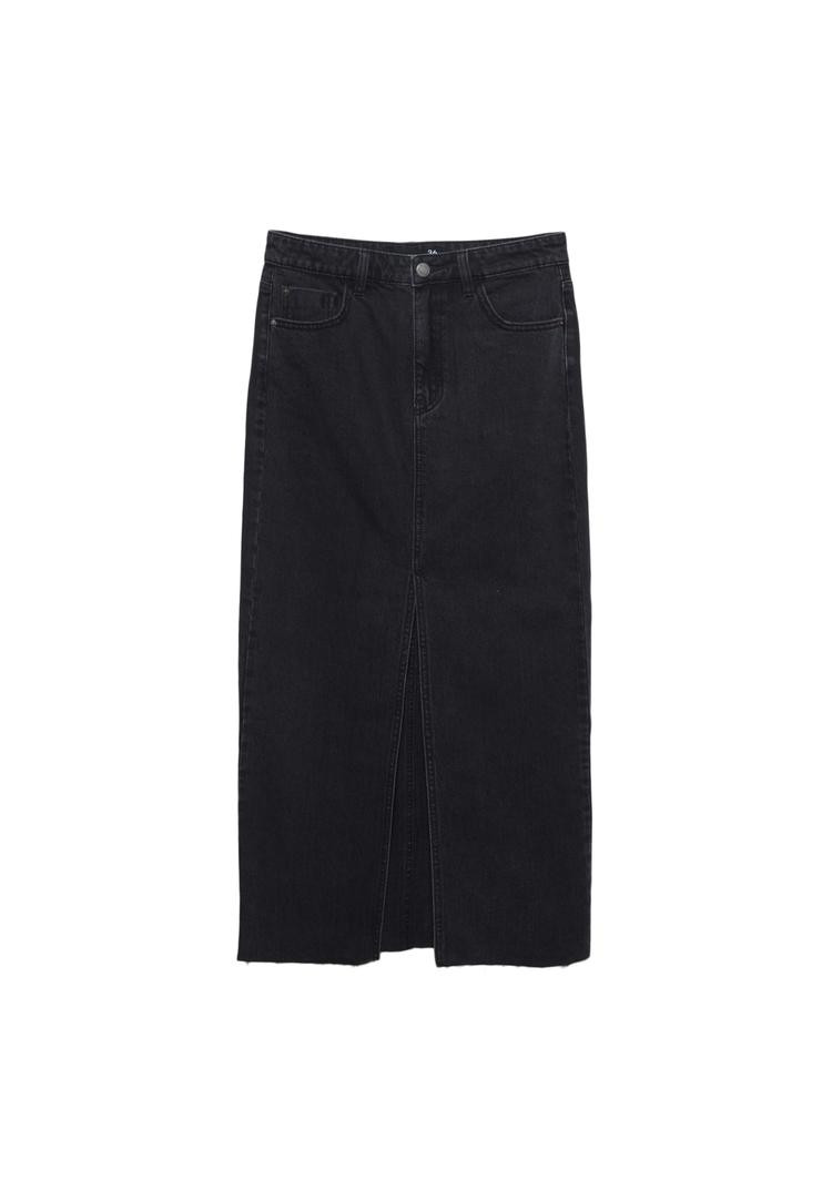 Jupe longue en jean décontractée - Mode femme | Stradivarius France | Stradivarius (FR)