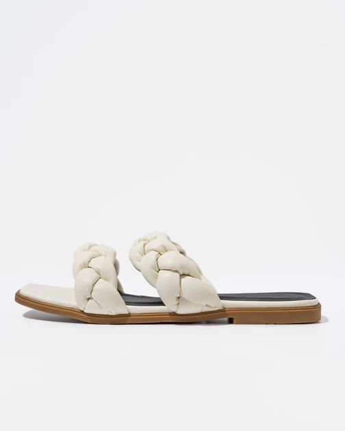 Marylin Braided Sandals - White | VICI Collection