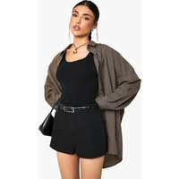 boohoo Women's Tailored Mini Shorts in Black | Size: 16 | Boohoo.com (UK & IE)