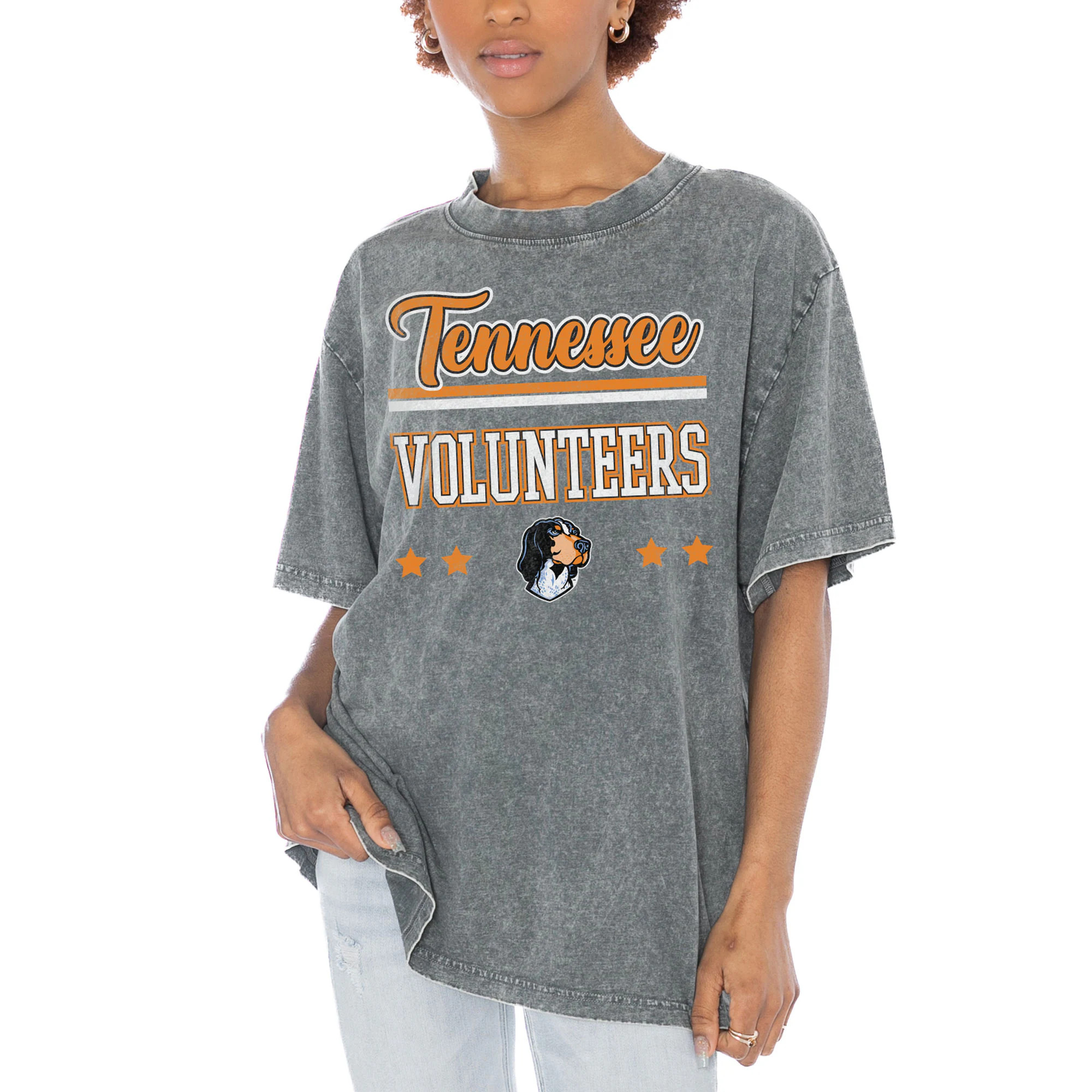 Tennessee Volunteers Gameday Couture Women's Here To Play Oversized T-Shirt - Gray | Fanatics