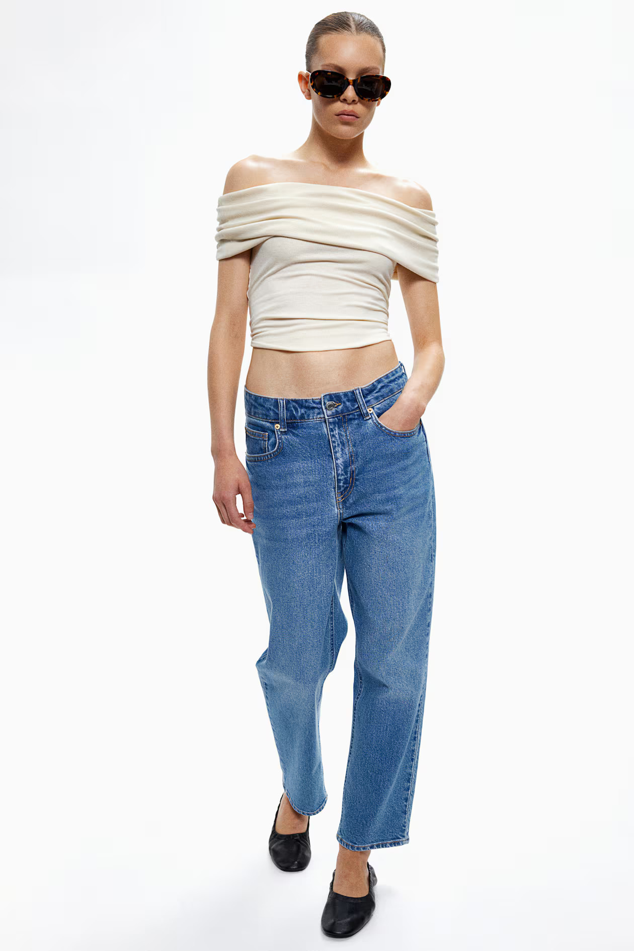 Slim Straight High Ankle Jeans | H&M (US + CA)