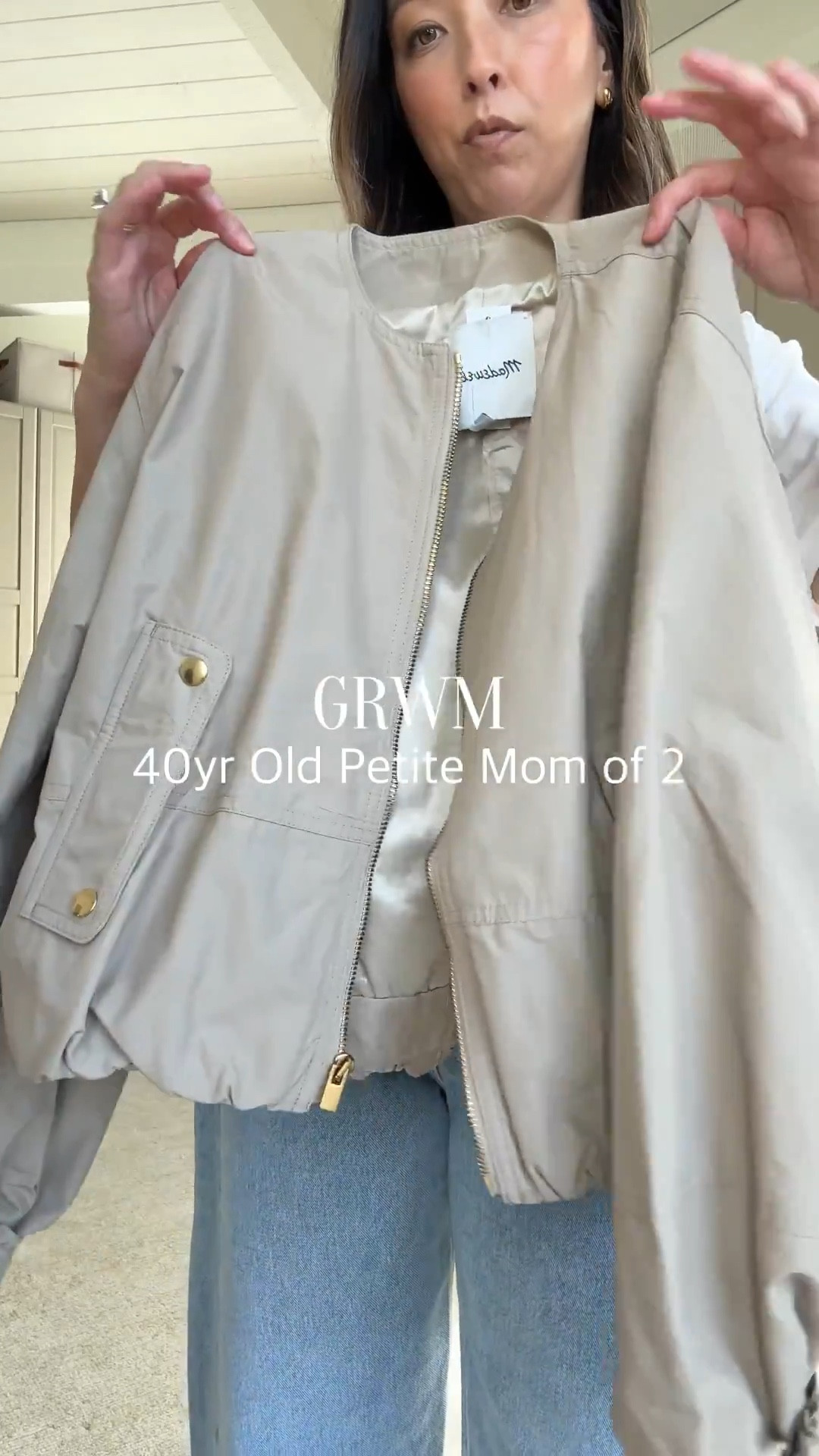 Spring Jackets: Madewell Bubble Sleeve Bomber Jacket $168. This is so cute! And the color is perfect for spring. I'm wearing the xs but may try the small as well. 

Madewell tee xs
Madewell jacket xs
AGOLDE luna jeans 25 wash is Void - cut hems
Dragon Diffusion Santa Croc bag small
Sam Edelman woven flats 5
Quince earrings
Celine sunglasses
Dorsey James necklace 15"

Spring outfits, spring style, petite style 


#LTKmomlife #LTKgrwm #LTKPetite