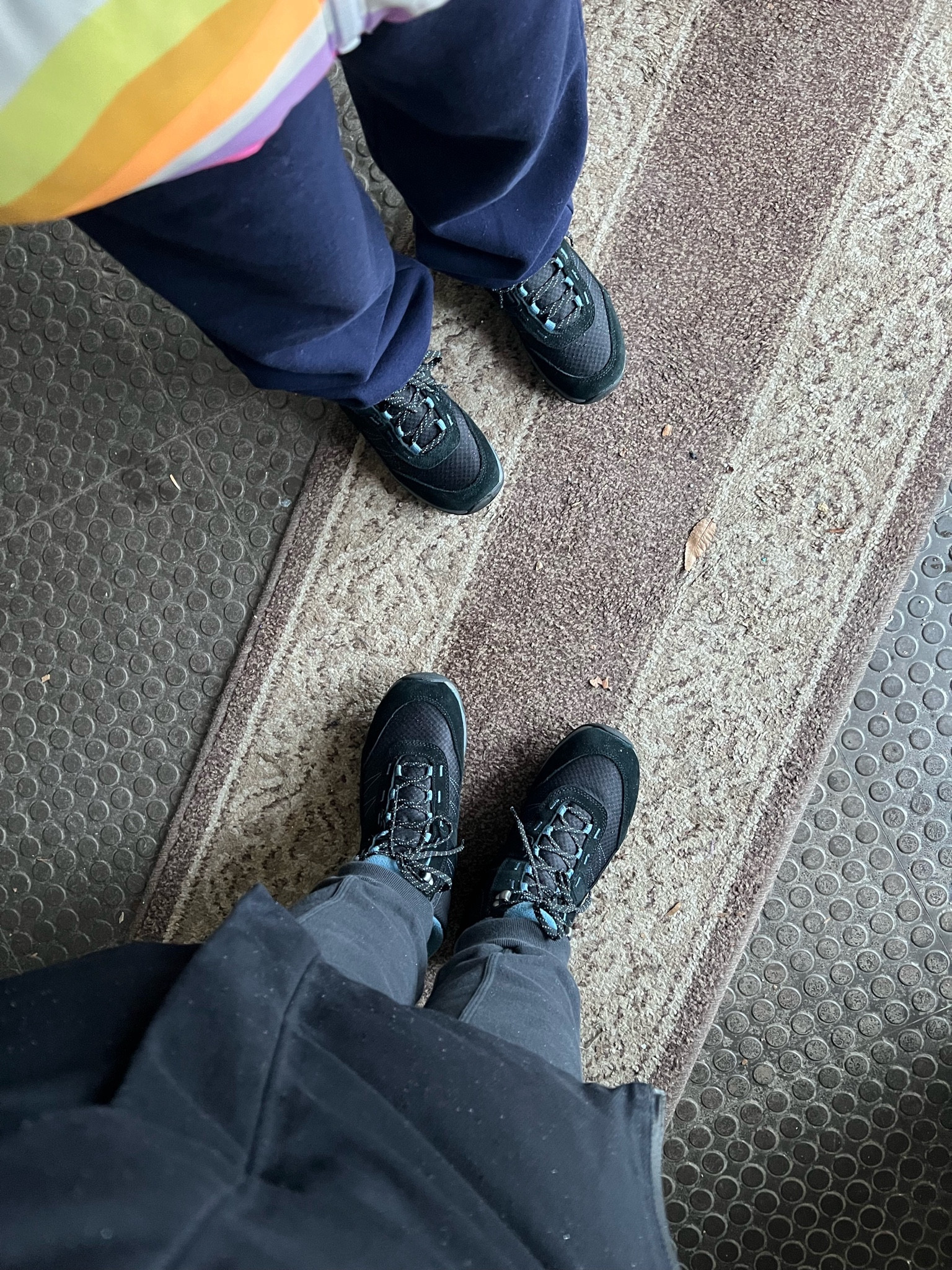 Very comfy and warm snow sneaker boots from LL Bean. 

Mine is 9 Wide and my daughter's is 6 Medium.

Unfortunately, the exact items are not available online at this time, but I linked some similar ones below 🙂