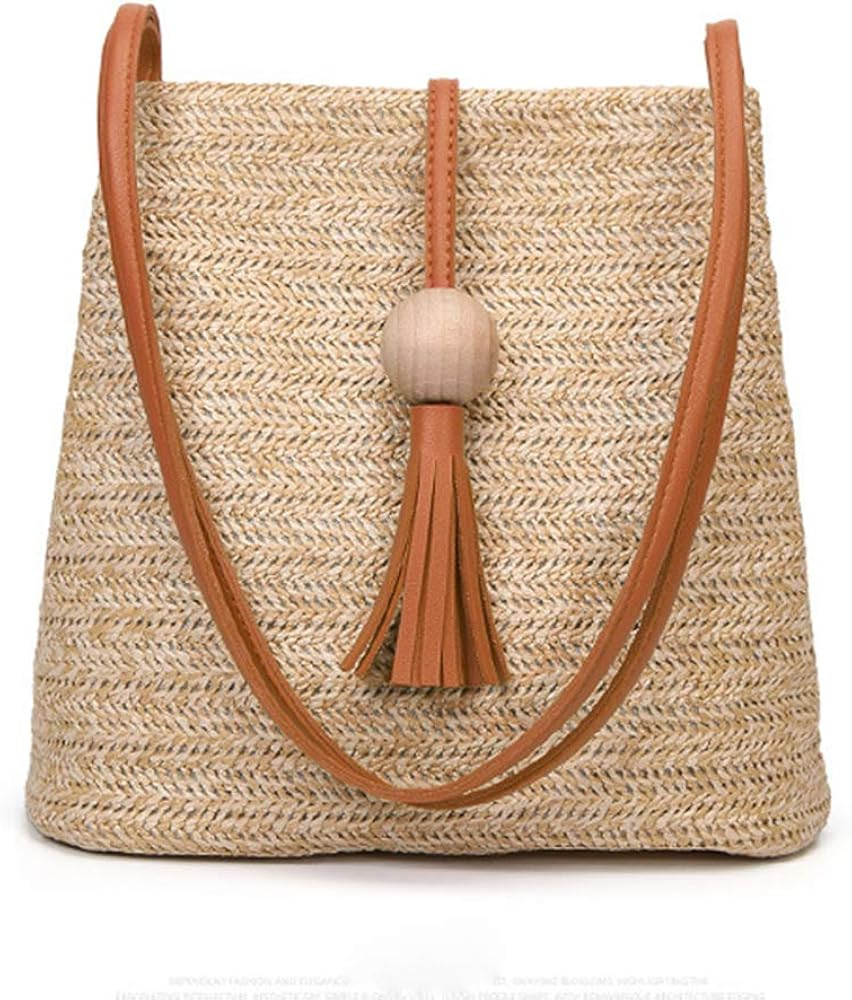 GL-Turelifes Round Summer Straw Bag Big Weave Handbags Beach Shoulder Bags Vocation Tote Handbags... | Amazon (US)