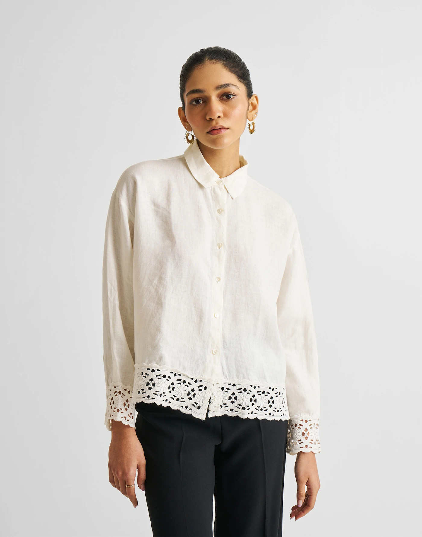 Reistor® Button-down with Embroidered Lace Shirt | Madewell