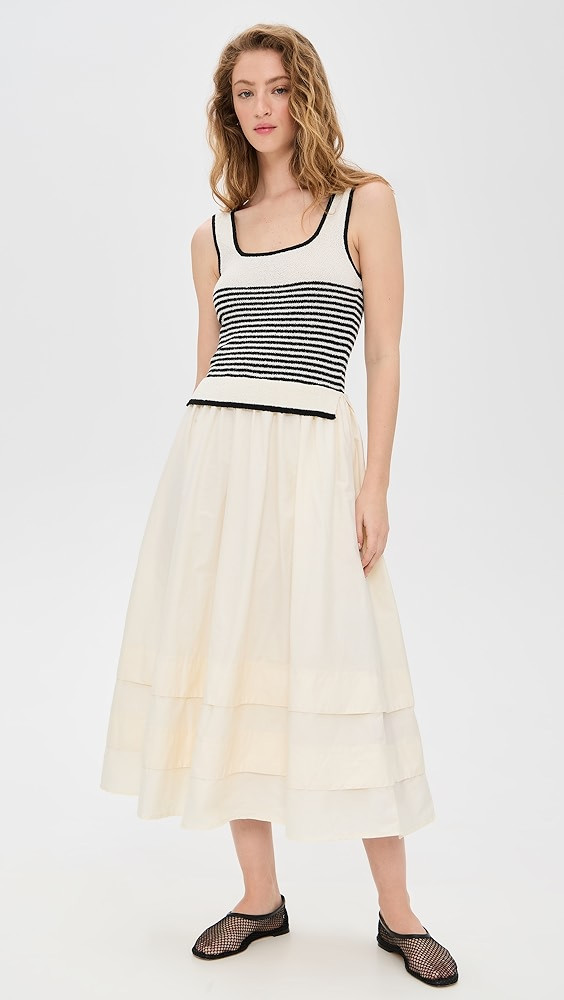 Moon River Striped Knit Top Midi Dress | Shopbop | Shopbop