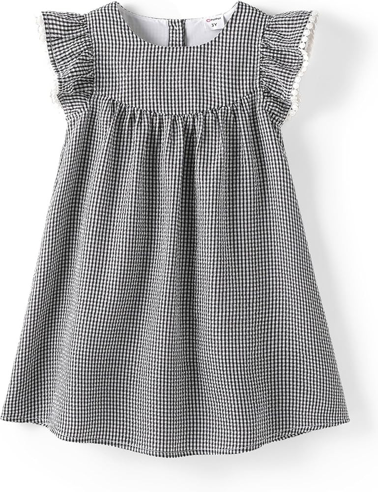 PATPAT Toddler Baby Girls Dress Ruffle Sleveless Casual Summer Sundress | Amazon (US)
