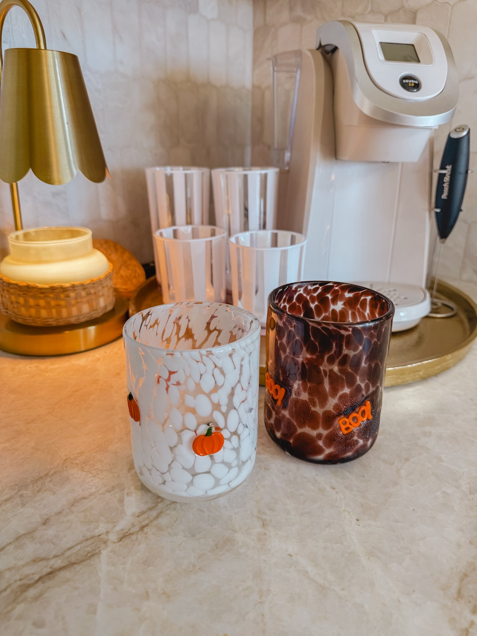 Spooky fall Halloween drinking glasses // festive // coffee // juice // cocktail // pumpkins // boo! // bats // witch hat // 

#LTKParties #LTKSeasonal #LTKHome