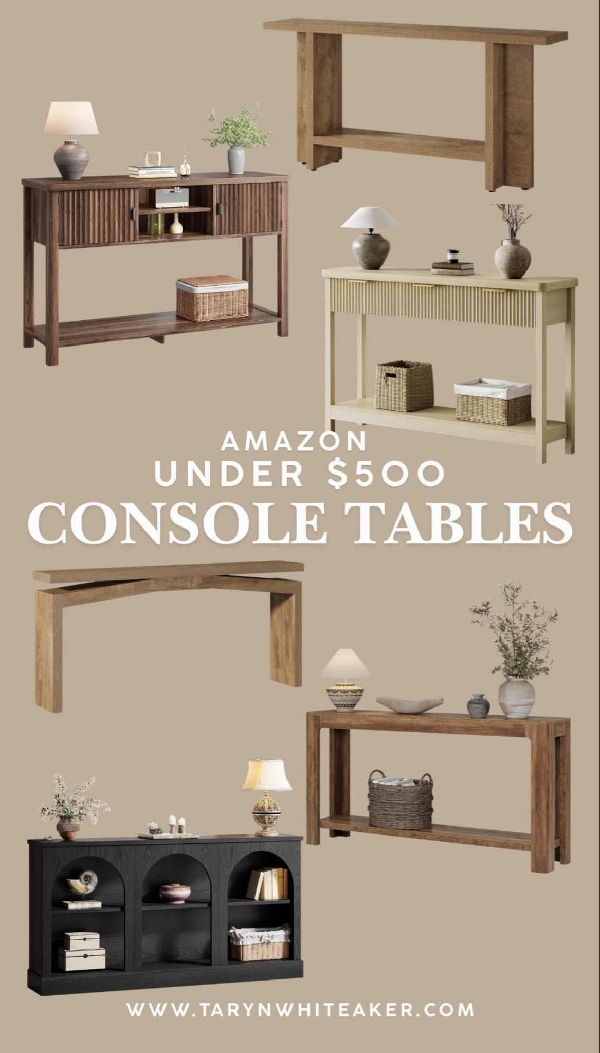 Amazon console tables under $500 that look high end. Perfect for entryways, living rooms, or behind a sofa with plenty of style and storage without the high price tag.

#LTKSeasonal #LTKHome