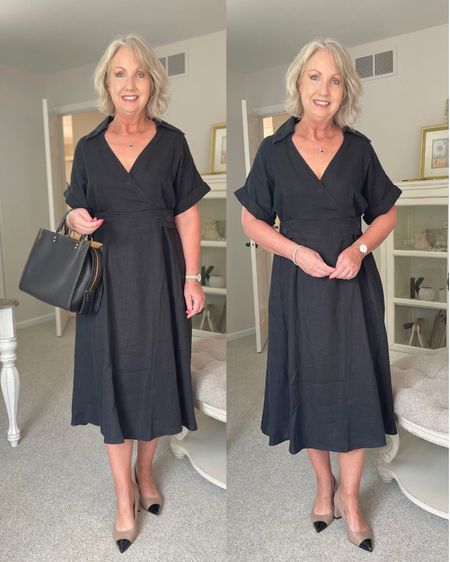 Do you like to wear black during the summer? I love to wear this black linen dress from Banana Republic. It looks oh so chic with my new cap toe heel pumps from Ally Shoes. 

Use your Gap Inc card to get this dress for 30% off or open and use a new card to get 20% off. Use the code "BRCARDPERK" at checkout. 

*this code works with Gap, Old Navy, BR, or Athleta Cards. 

You can get $40 off these new shoes with code "KAYHEELS" !! 
Also, use code "KAYFLATS" to get 10% off your first pair of flats! 

#LTKSeasonal #LTKsalealert #LTKFind