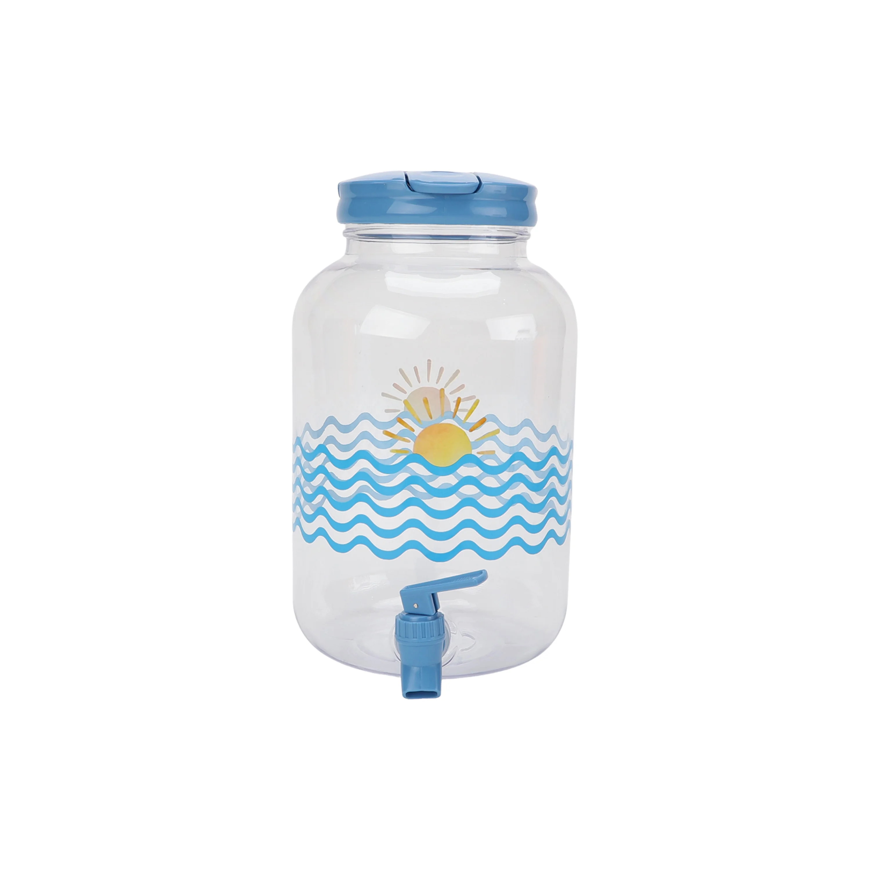 Mainstays Acrylic 1.2 Gallon Leak Proof Beverage Dispenser, Sun Pattern | Walmart (US)