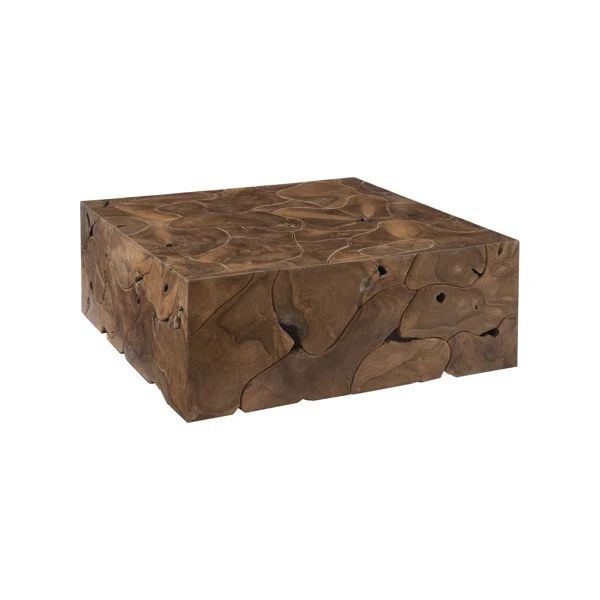 Teak Chunk Solid Wood Block Coffee Table | Wayfair North America